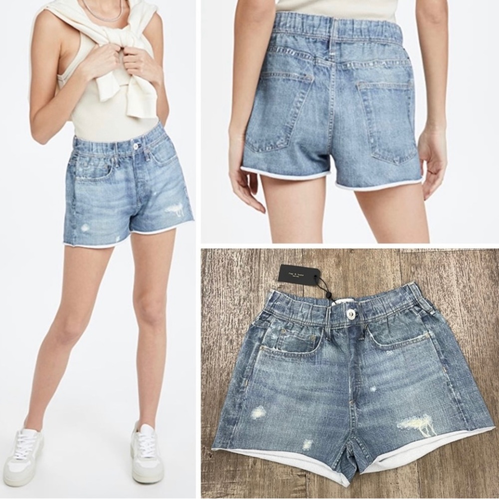 💙 FIRM PRICE NWT Rag & Bone
Miramar French Terry
Shorts In Glass Hill Wash